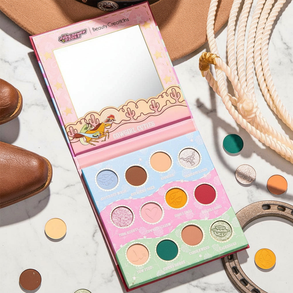 Beauty Creations x Powerpuff Girls "Cowgirl Cuties" Shadow Palette | 12-Pan Rodeo Eyeshadow