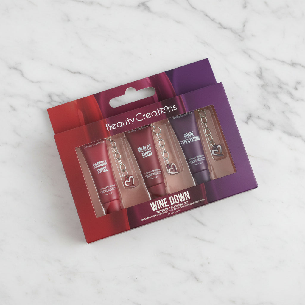 3PC Tinted Lip Treatment Set |Hydrating Lip Trio with Sheer Color & Shine