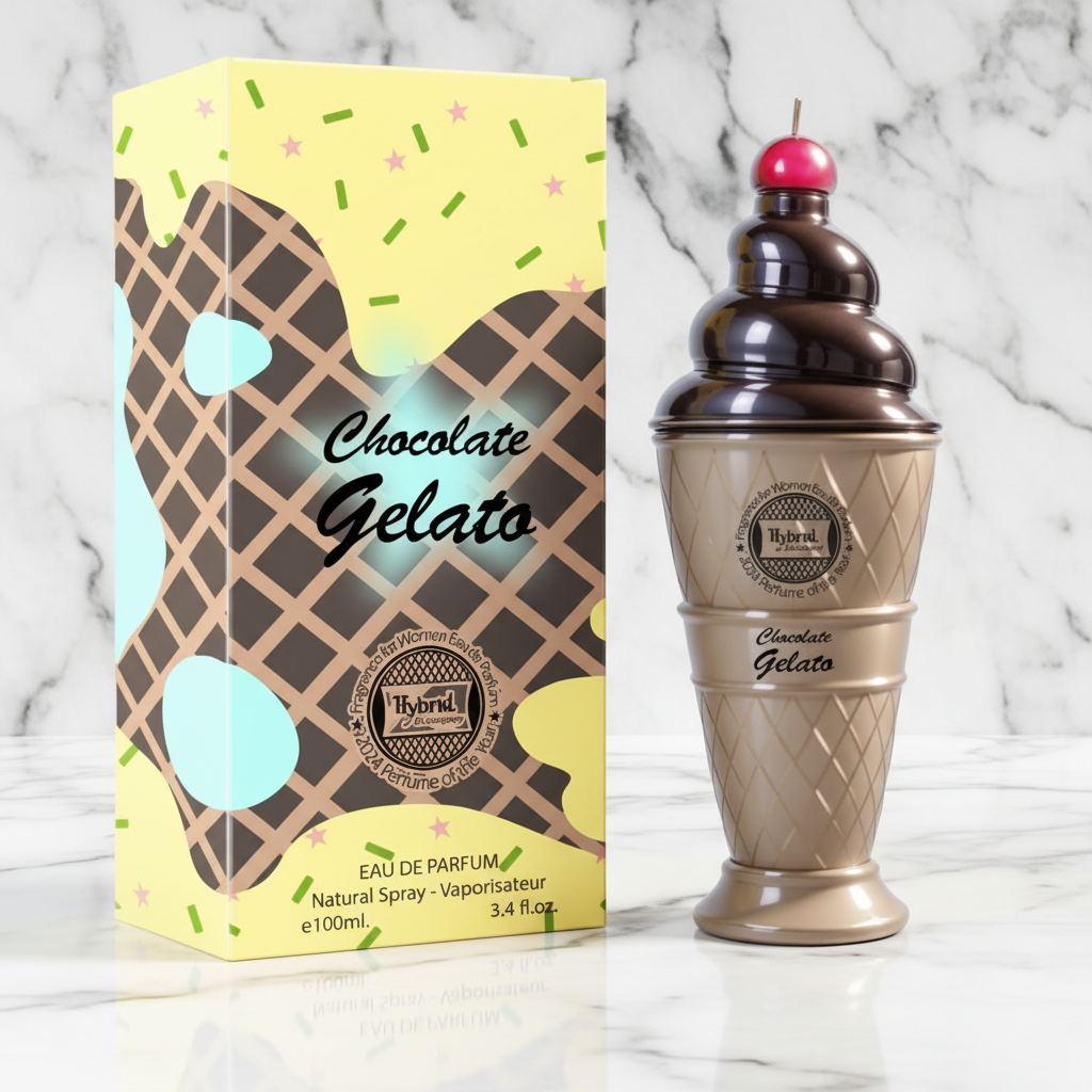 Chocolate Gelato Eau de Parfum for Women 3.4oz Sweet Chocolate, Vanilla & Creamy Gourmand Perfume