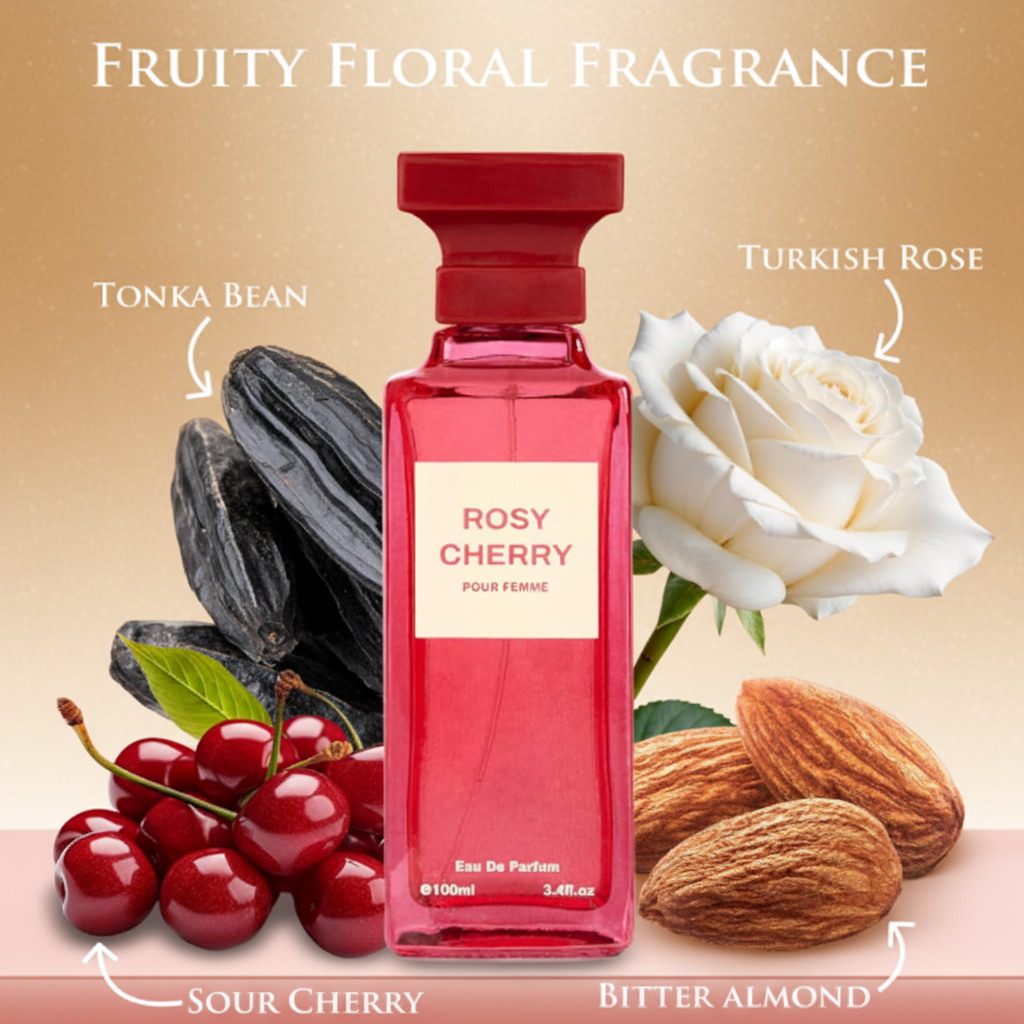Rosy Cherry Perfume Spray for Women   3.4 oz.