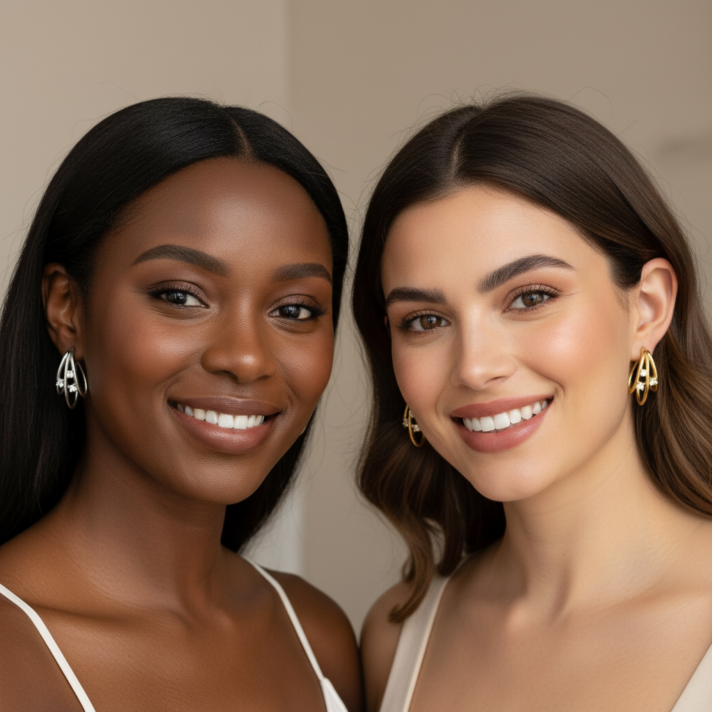 Classic Moissanite Hoop Earrings S925
