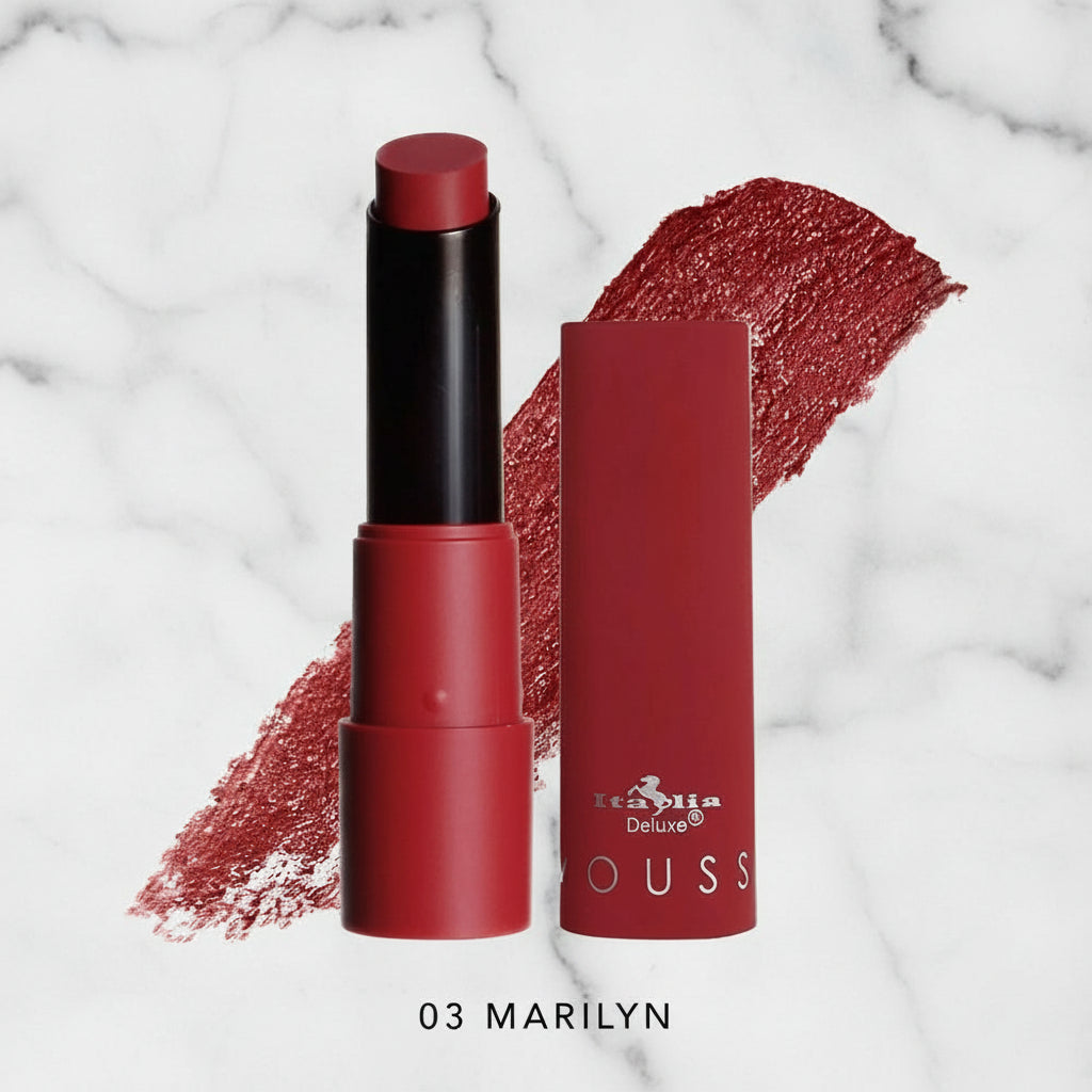 Italia Mousse Matte Lipstick Set – 6-Piece Ultra-Soft Velvet Matte Collection