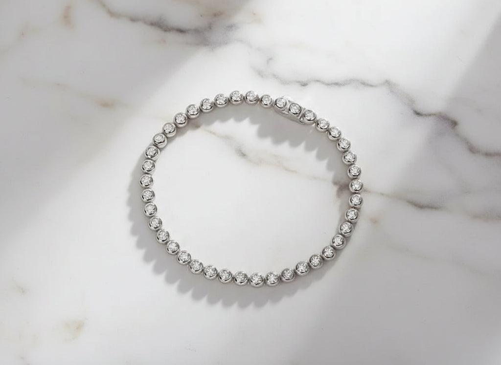 Sterling Silver Moissanite Tennis Bracelet S925