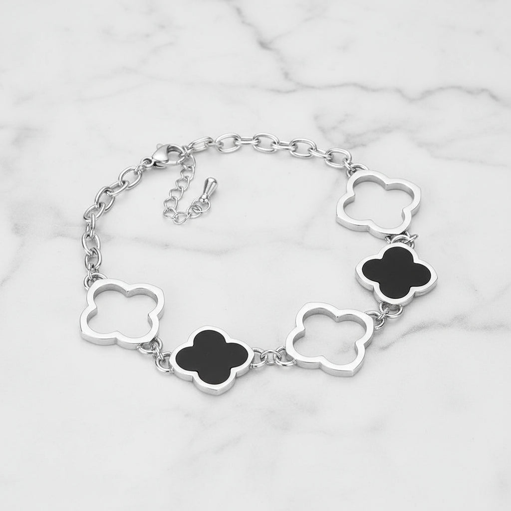 Clover Bliss Reversible Stainless Steel Bracelet