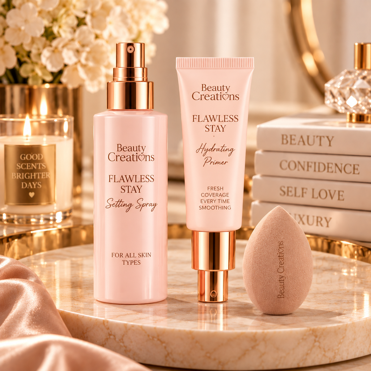 Beauty Creations Flawless Stay Prep & Prime Set – All-In-One Makeup Prep Kit