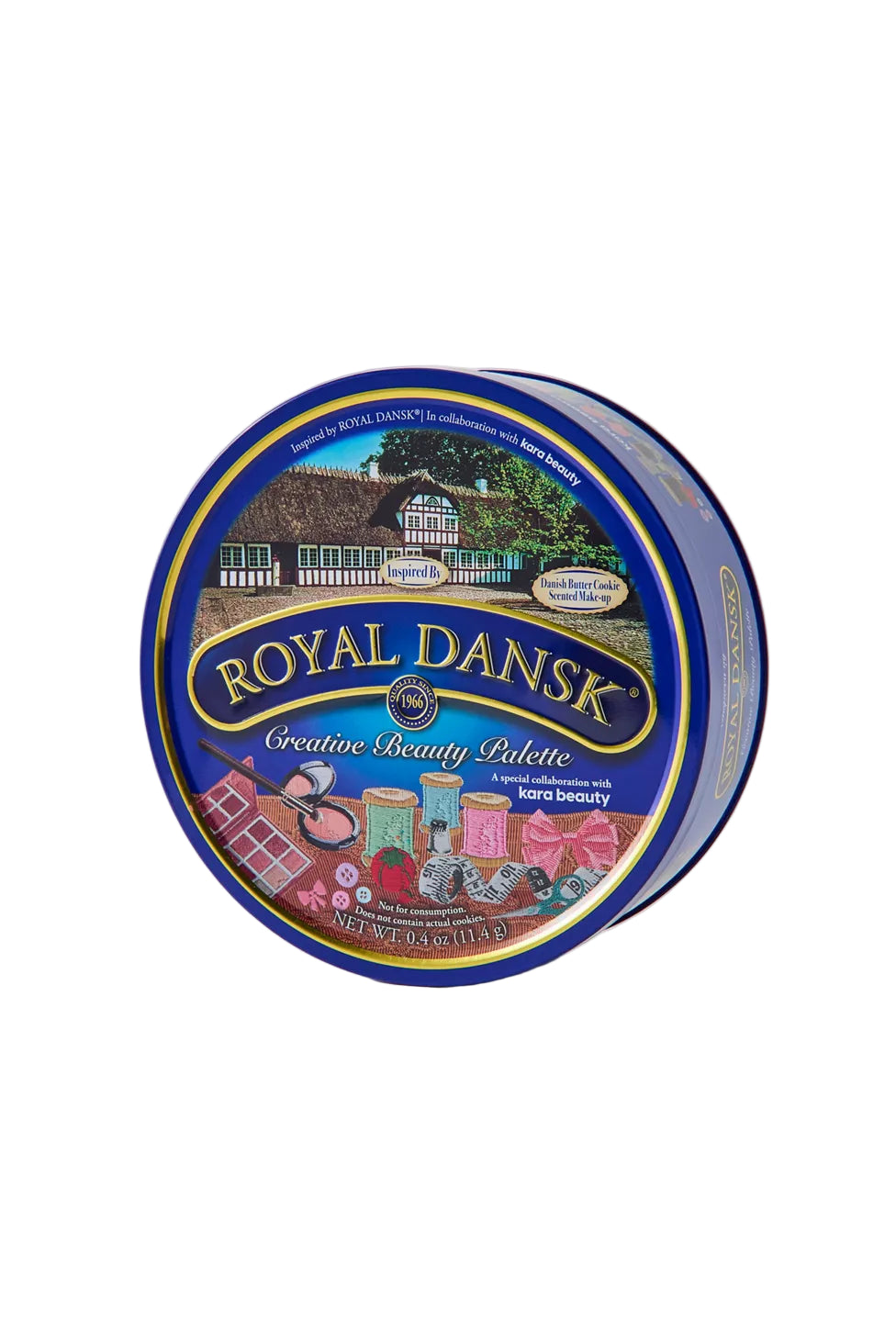 Kara Beauty X Royal Dansk Eyeshadow Palette | Cookie Tin Makeup Set