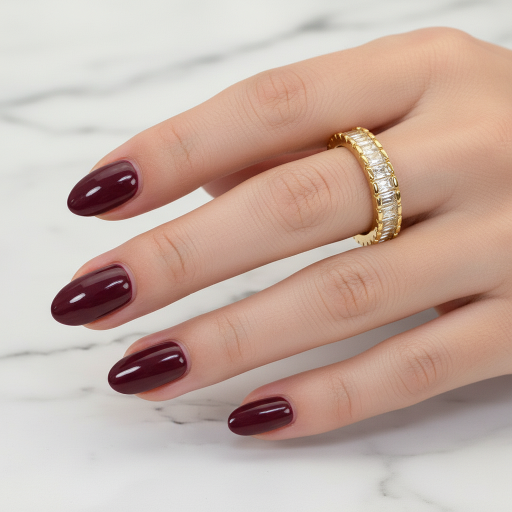 18K Gold-Filled Baguette CZ Eternity Band | Water Resistant