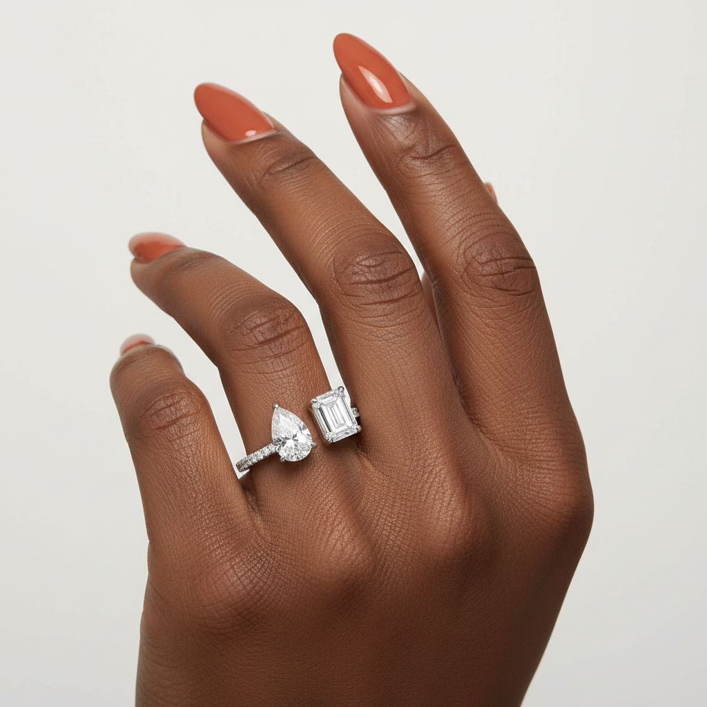 Talia Geometric Moissanite Ring S925