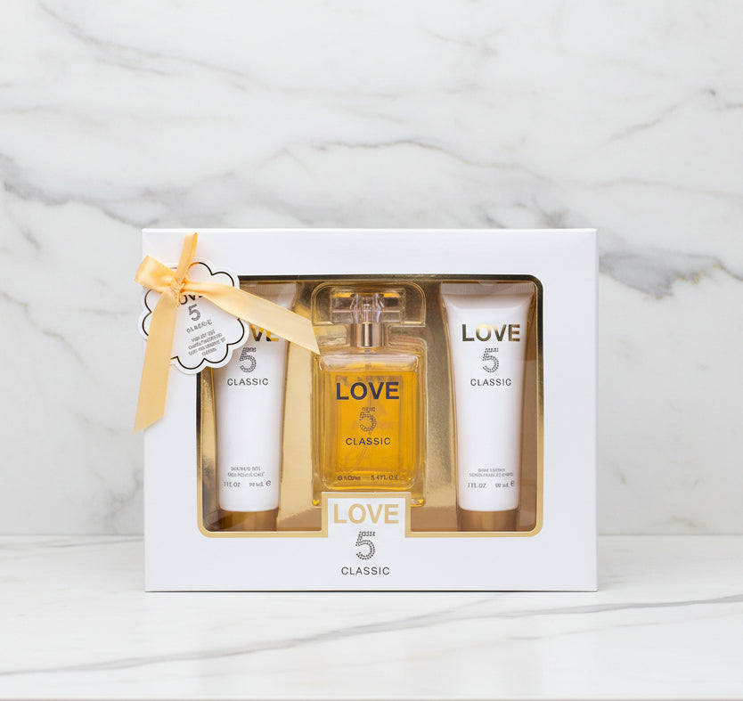 Love 5 Classic 3 Pc Gift Set by EBC Collection – Women’s Fragrance Inspired by Chanel Chance