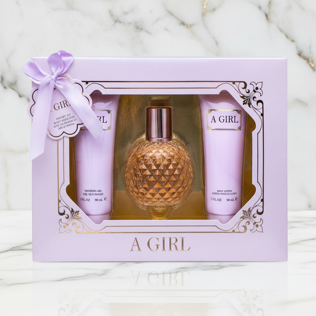 A Girl 3 Pc Gift Set by EBC Collection – Warm Floral Vanilla Scent