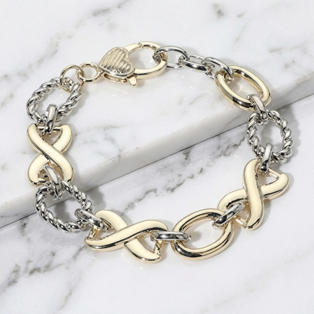 Isis Infinity Luxe Link Bracelet 14K Gold Plated
