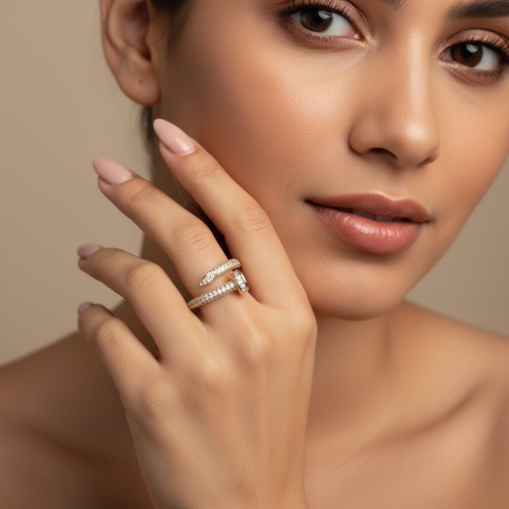 The Luxe Pavé Nail Ring