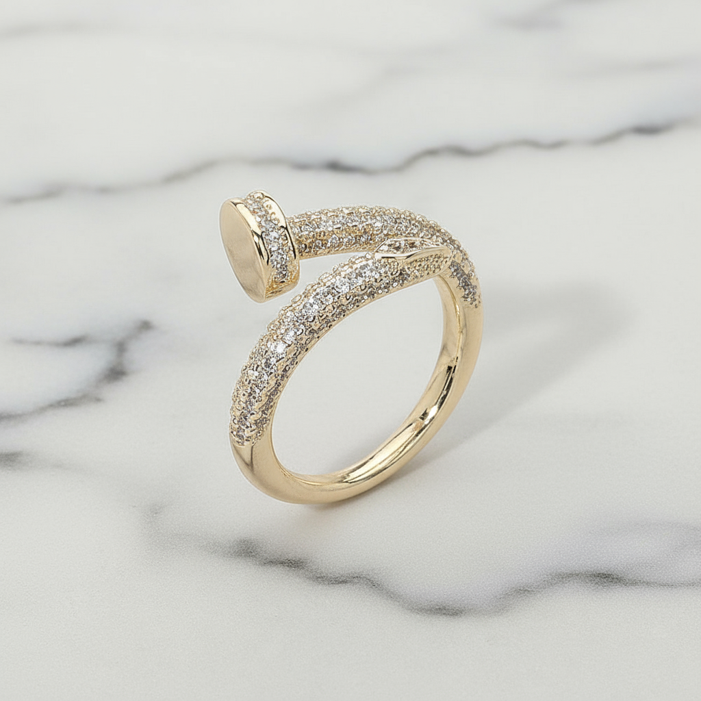 The Luxe Pavé Nail Ring