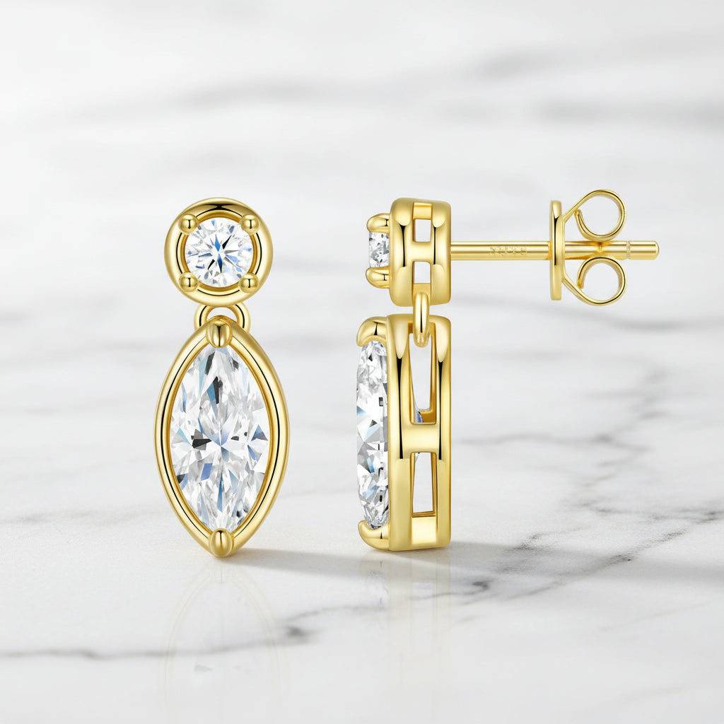 Monroe Oval Moissanite Luxury Earrings S925