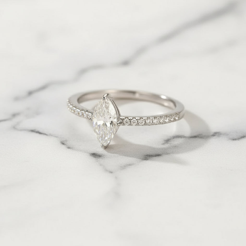 Minimalist Geometric Moissanite Ring S925