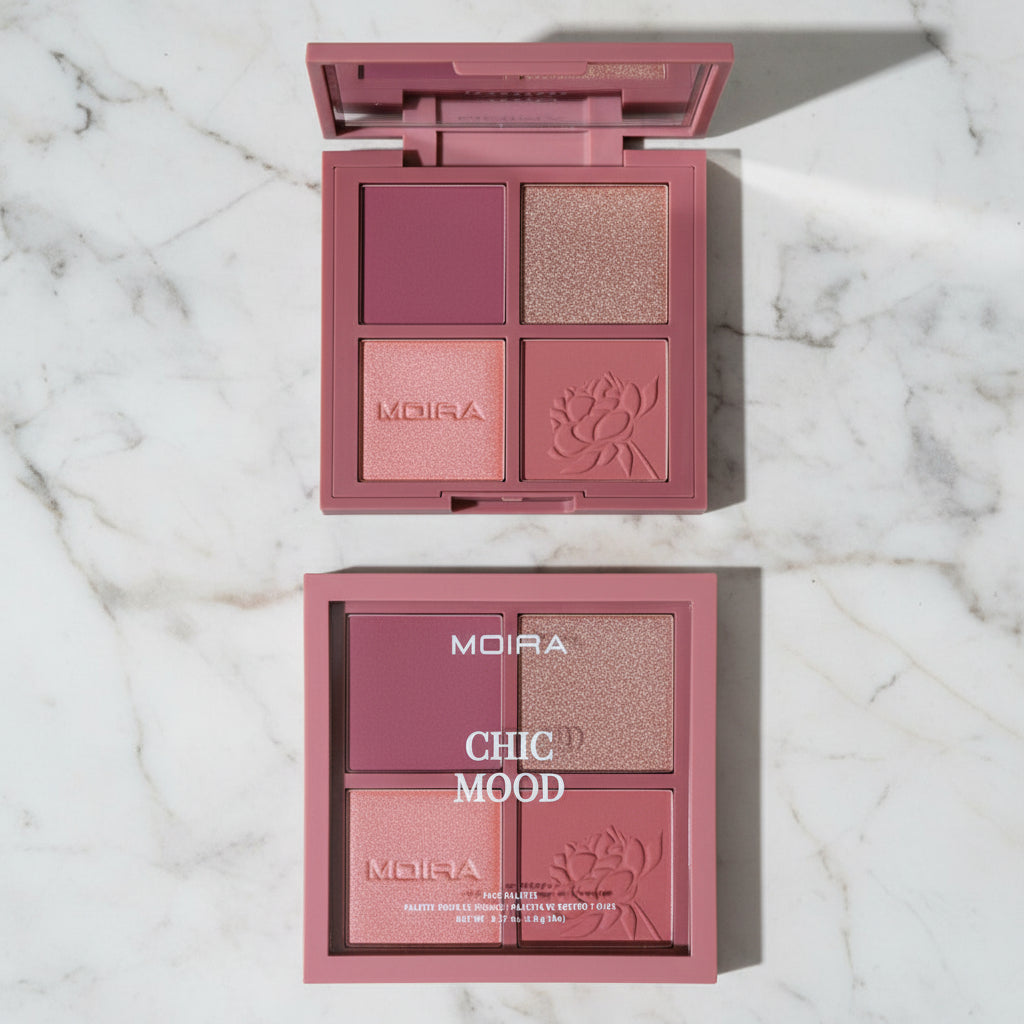 Moira Ready Set Go Face Palette – 4-in-1 Contour, Highlight & Eye Palette