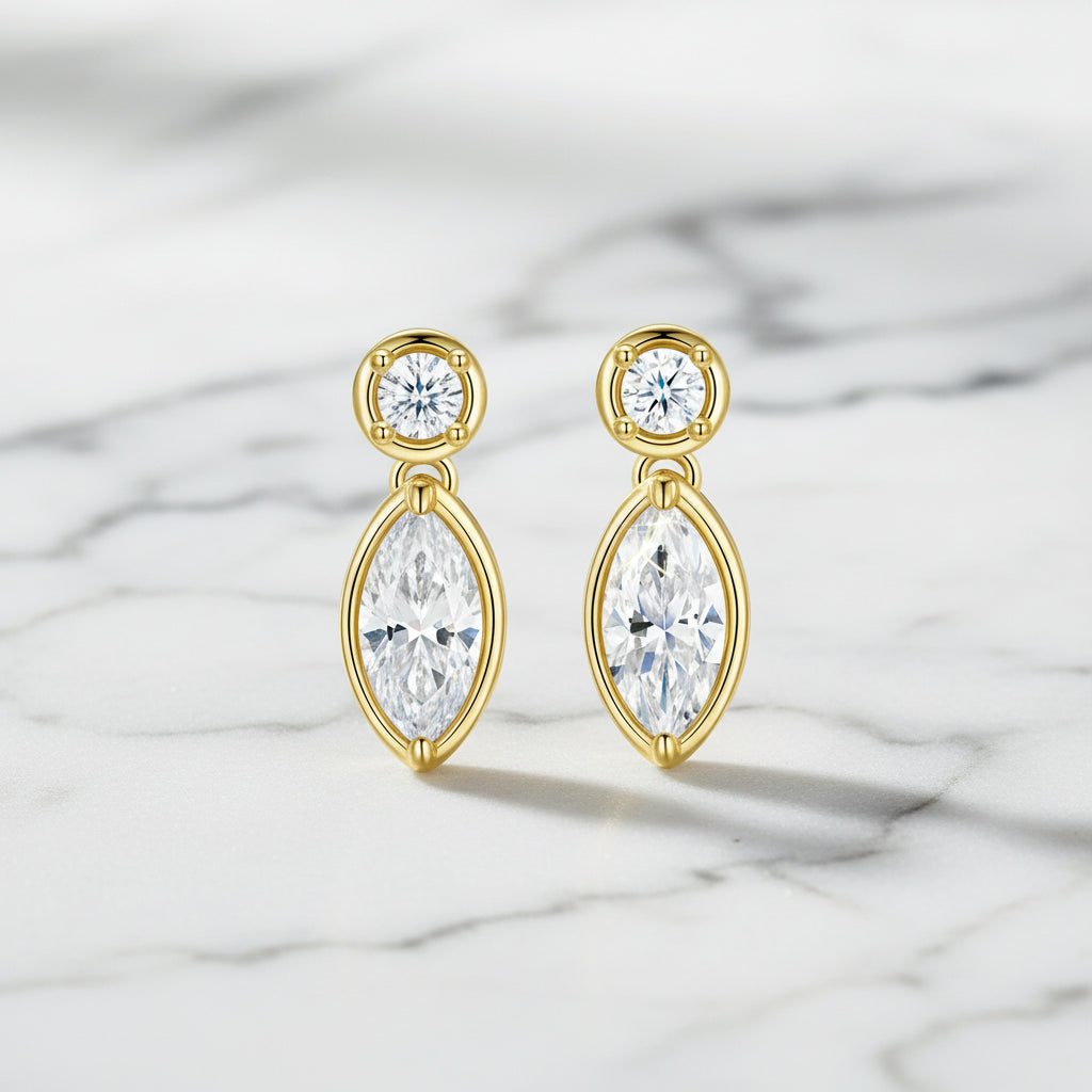 Monroe Oval Moissanite Luxury Earrings S925