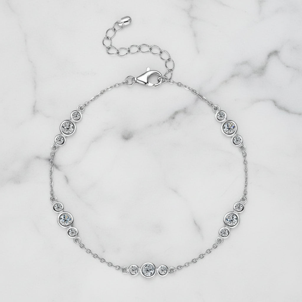Round Moissanite Bracelet S925