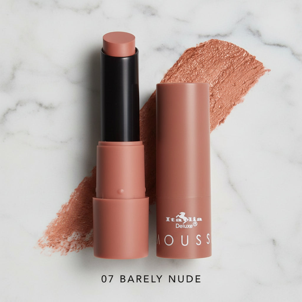 Italia Mousse Matte Lipstick Set – 6-Piece Ultra-Soft Velvet Matte Collection