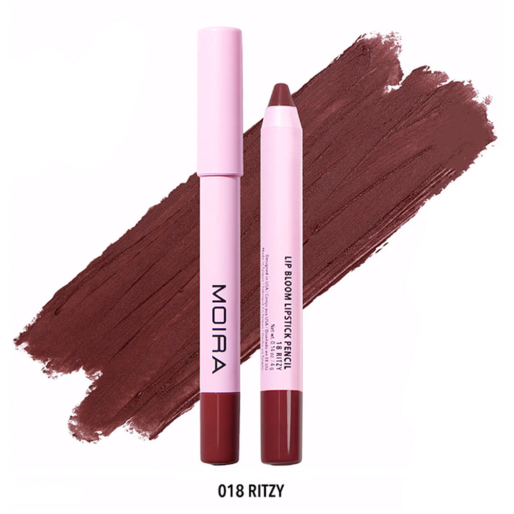 Moira Lip Bloom Lipstick Pencil | Creamy, Long-Lasting Lip Color in 8 Shades