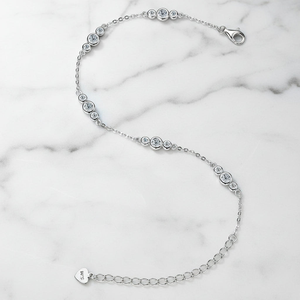 Round Moissanite Bracelet S925