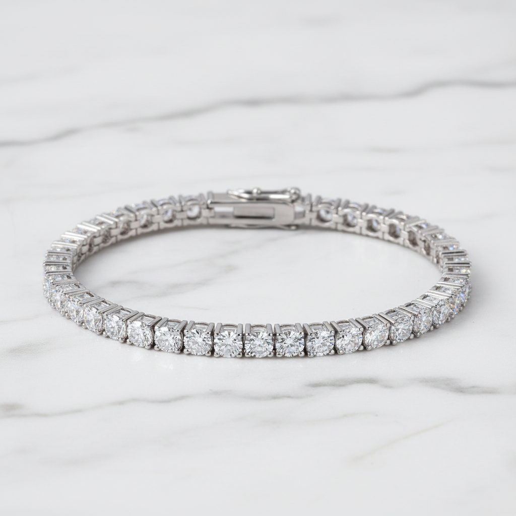Classic Moissanite Inlay Bracelet | S925