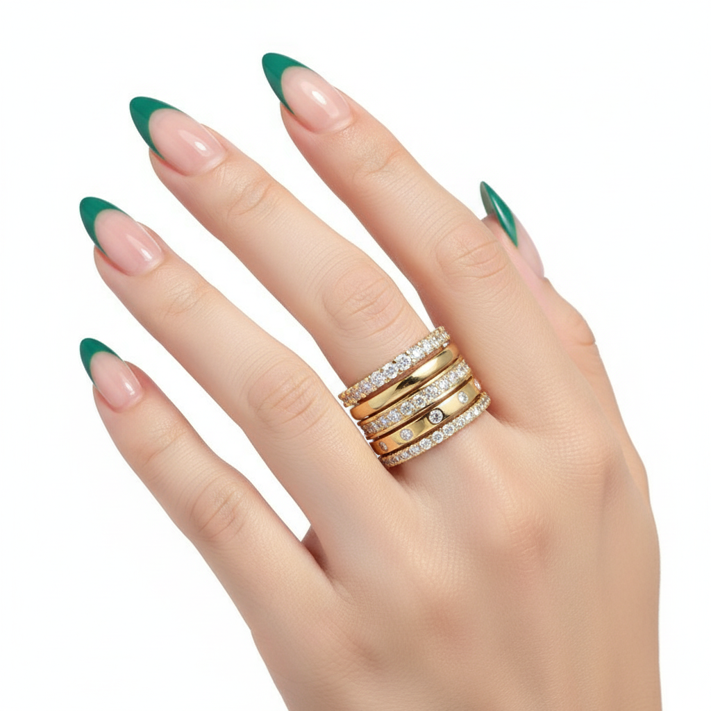 SHAI 5-Piece Moissanite Stacking Ring Set S925