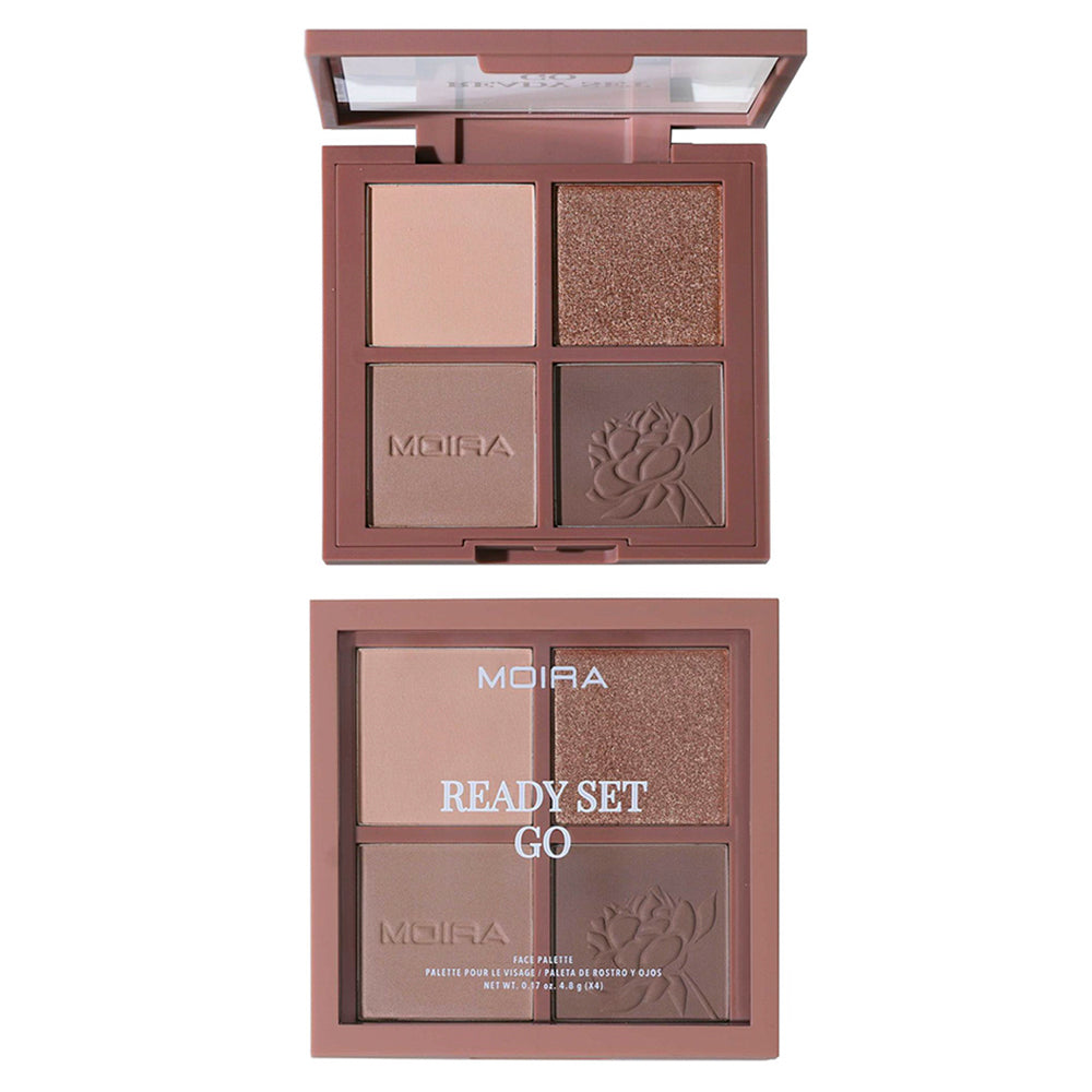 Moira Ready Set Go Face Palette – 4-in-1 Contour, Highlight & Eye Palette