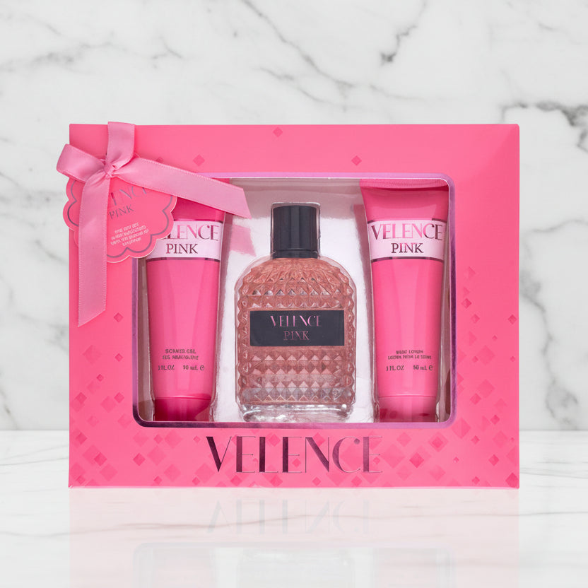 Velence Pink 3PC Gift Set by EBC Collection