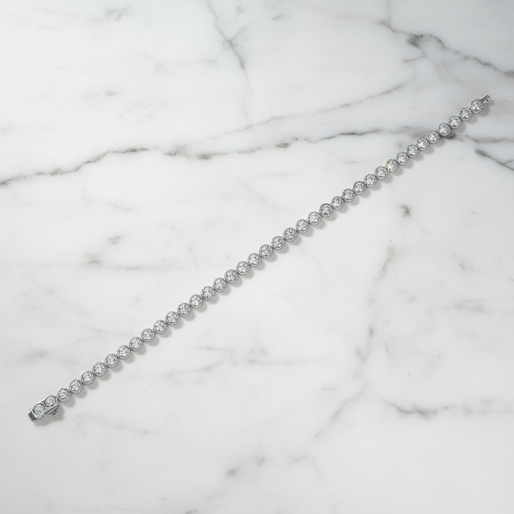 Sterling Silver Moissanite Tennis Bracelet S925
