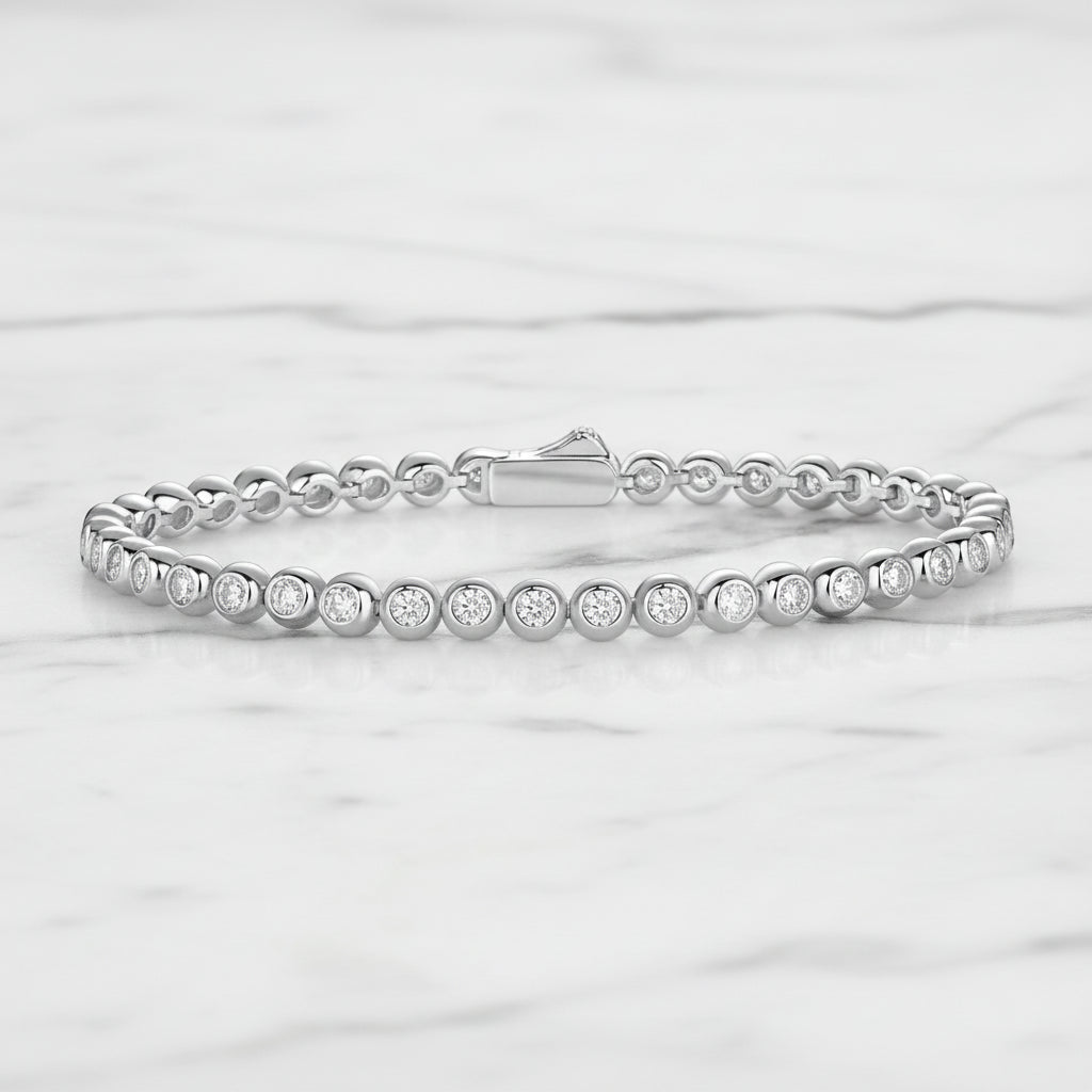 Sterling Silver Moissanite Tennis Bracelet S925