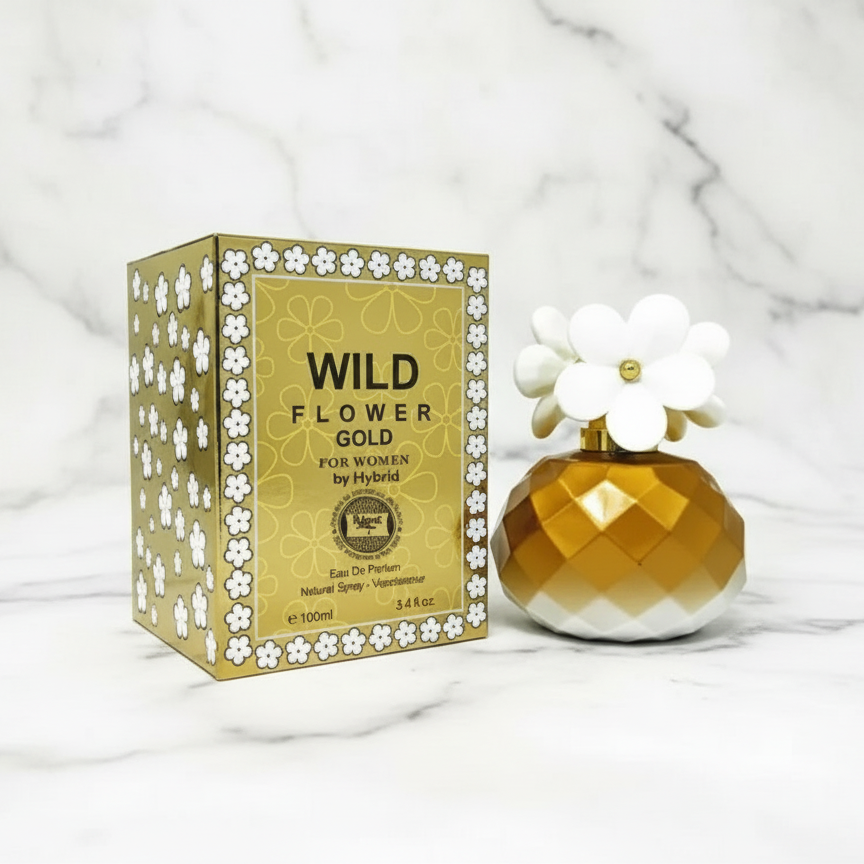 Wild Flower Gold Perfume for Women Luxurious Floral, Sweet Amber & Soft Musk Fragrance