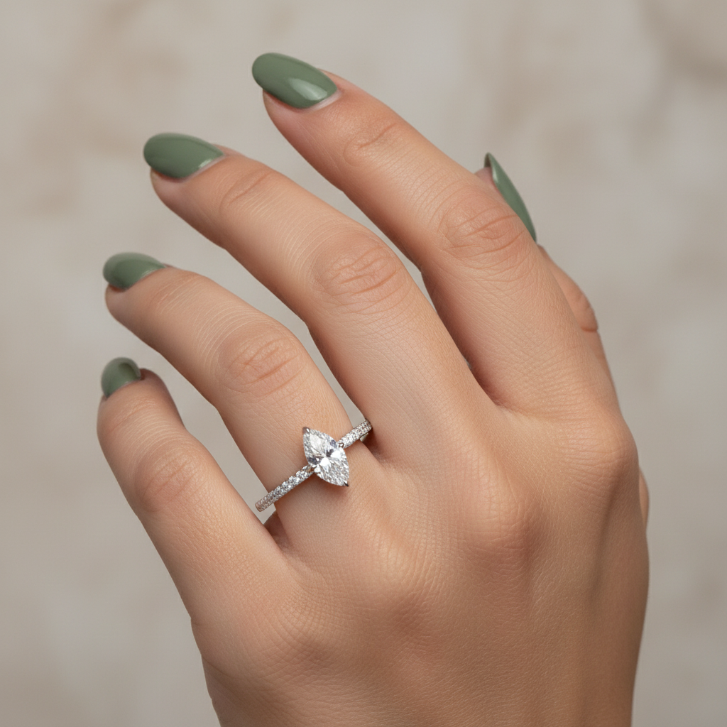 Minimalist Geometric Moissanite Ring S925