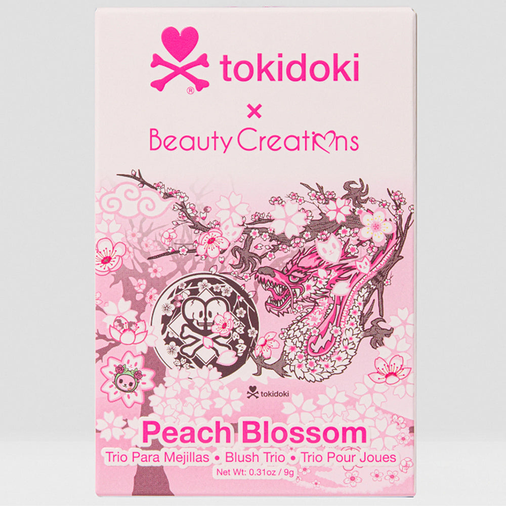 Tokidoki Peach Blossom Blush Trio: Cream, Powder & Highlighter Set