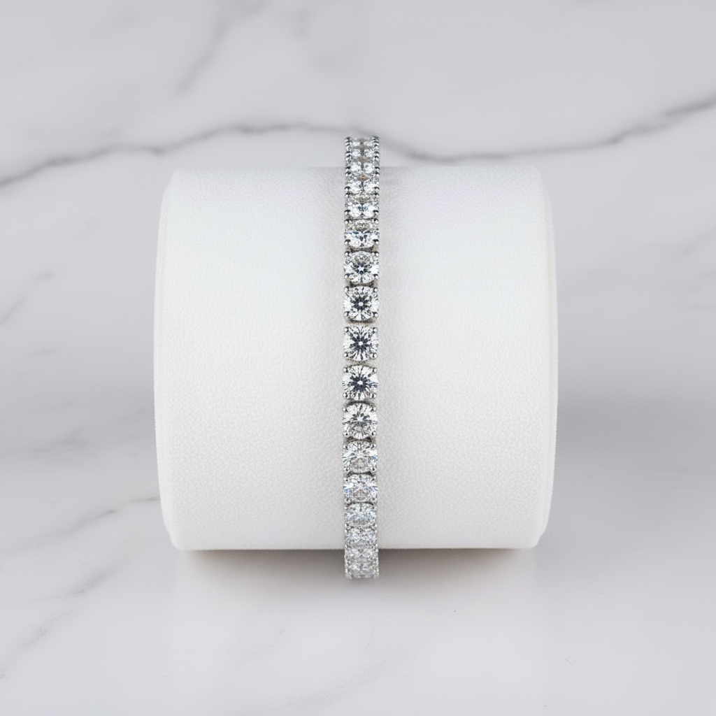Classic Moissanite Inlay Bracelet | S925