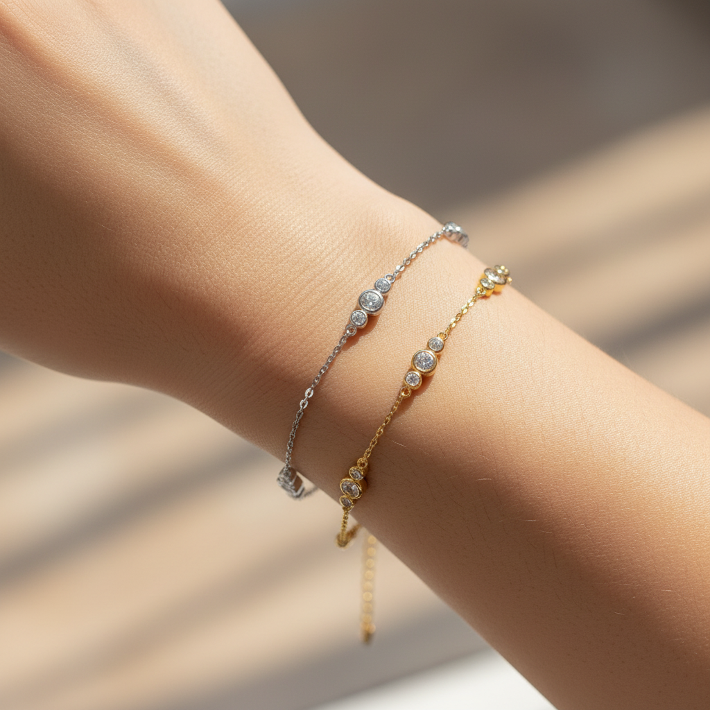 Round Moissanite Bracelet S925