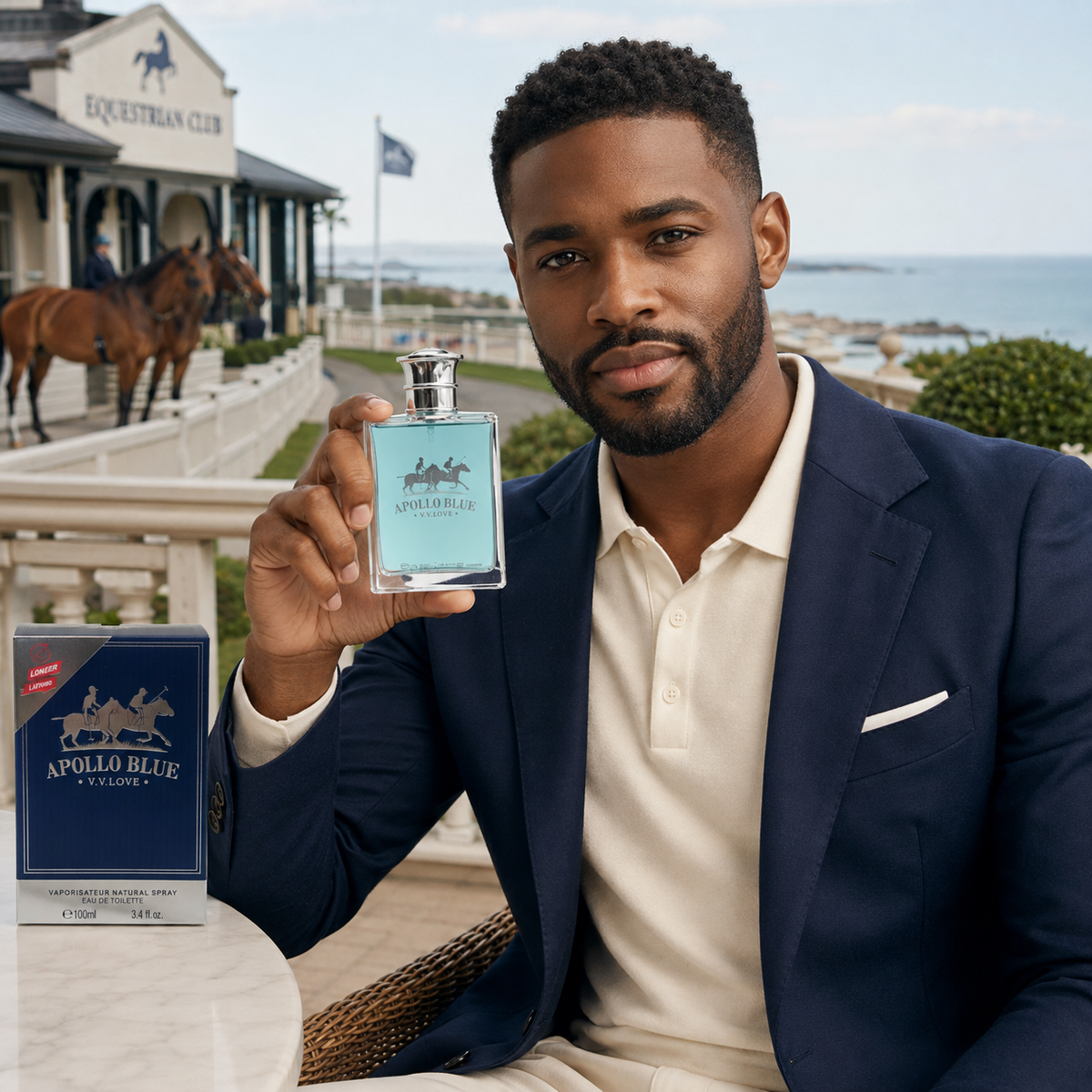 Apollo Blue Cologne for Men 3.4 oz