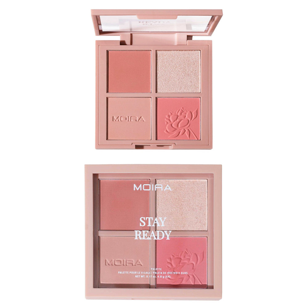 Moira Ready Set Go Face Palette – 4-in-1 Contour, Highlight & Eye Palette