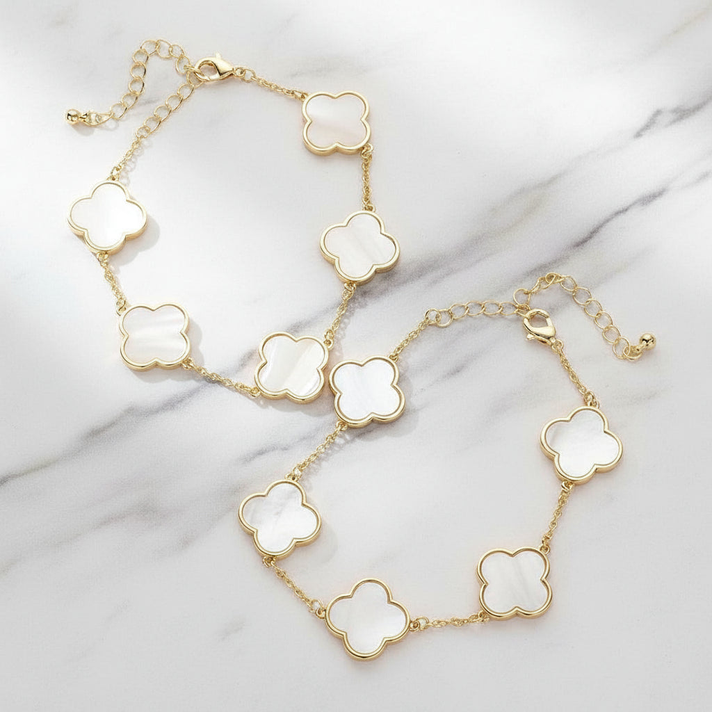 Golden Fortune Reversible Clover Bracelet