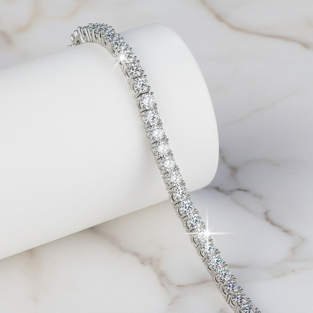 Classic Moissanite Inlay Bracelet | S925