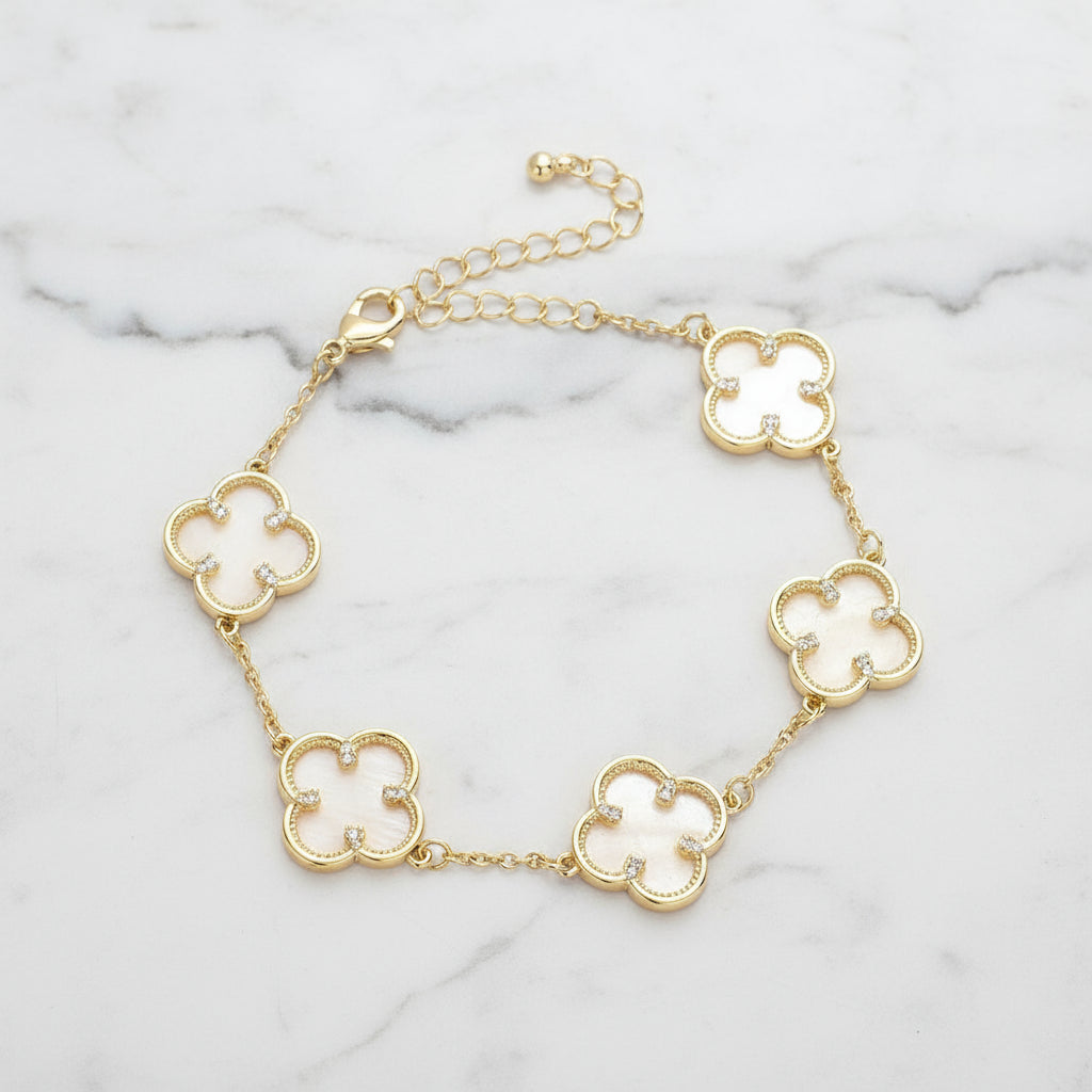 Golden Fortune Reversible Clover Bracelet