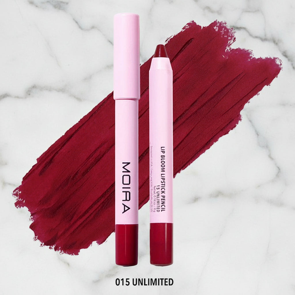 Moira Lip Bloom Lipstick Pencil | Creamy, Long-Lasting Lip Color in 8 Shades