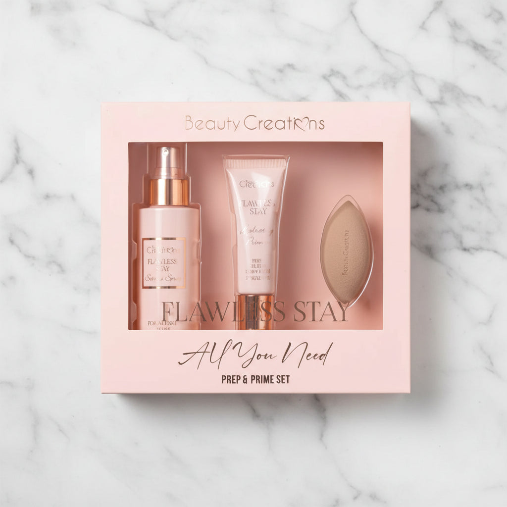 Beauty Creations Flawless Stay Prep & Prime Set – All-In-One Makeup Prep Kit