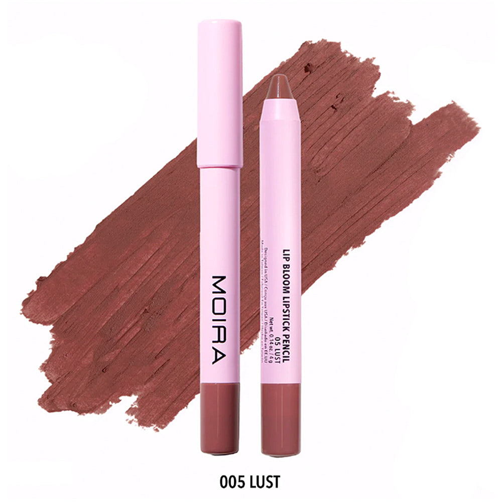 Moira Lip Bloom Lipstick Pencil | Creamy, Long-Lasting Lip Color in 8 Shades