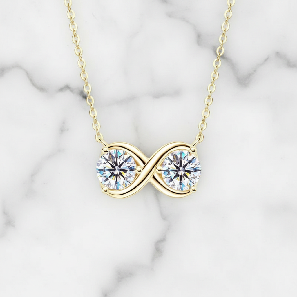 Infinity Moissanite Necklace | S925